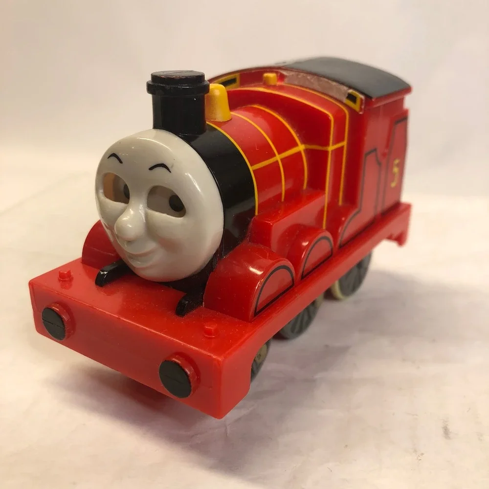 TOMY Thomas and Friends James Train Engine Toy‎ 2004 Pull Back & Go Moving Eyes